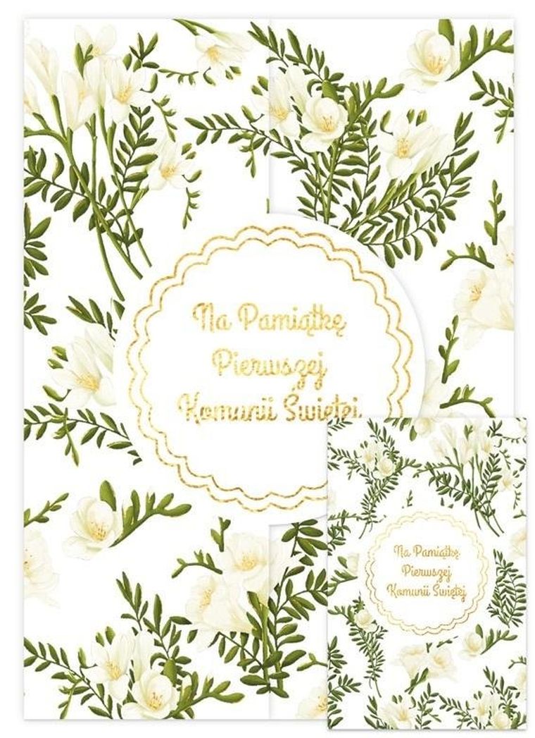 Karnet A5, z klapką, frezje