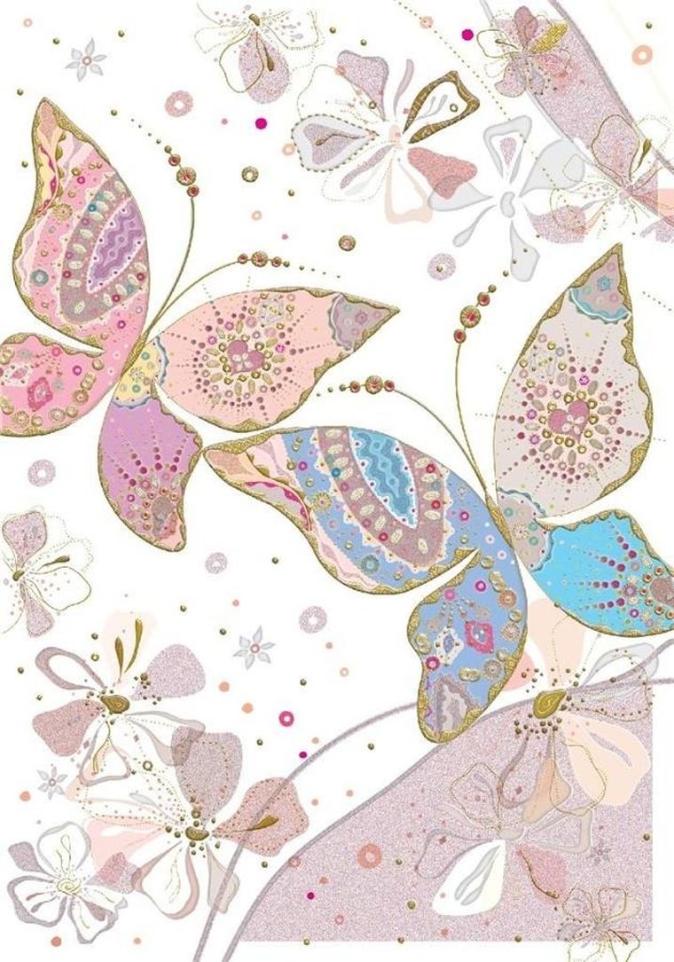 Karnet B6 + koperta, motyle