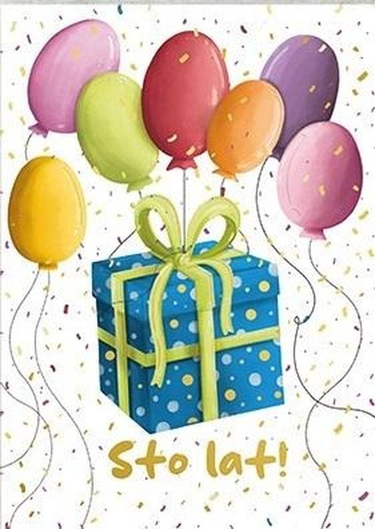 Karnet B6, prezent z balonami
