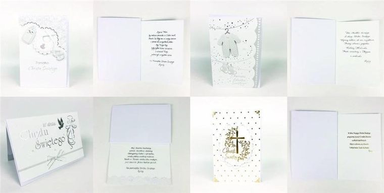 Karnet chrzciny, 12 szt.