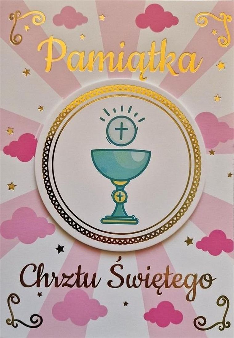 Karnet chrzest, dziewczynka