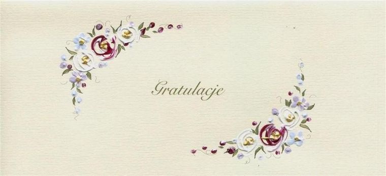 Karnet, Gratulacje, Kwiaty