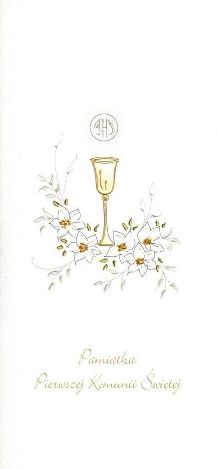 Karnet Komunia, kielich złoty