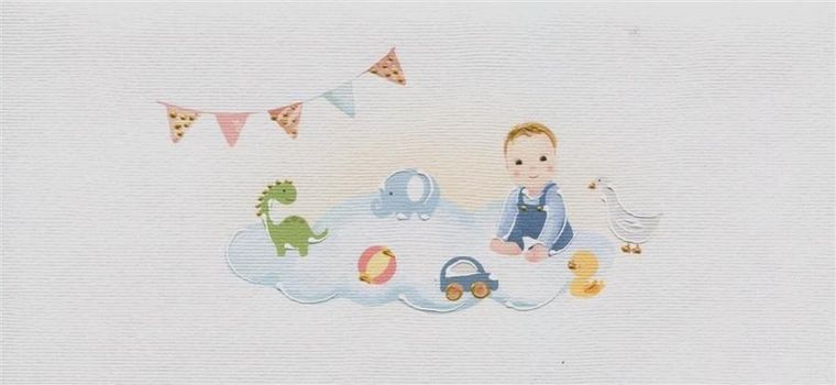 Karnet Narodziny/Roczek, Chłopiec z zabawk