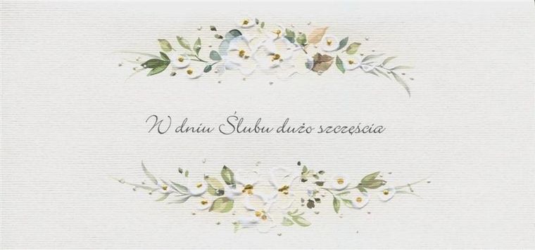 Karnet Ślub, Dużo szczęścia kwiaty