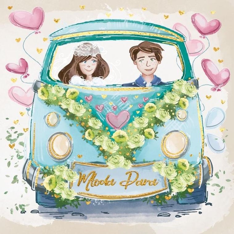 Karnet, ślub, ogórek