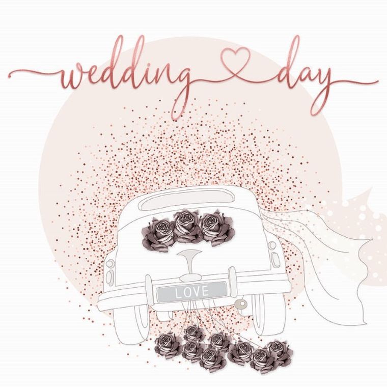 Karnet Swarovski, kwadrat, Ślub auto