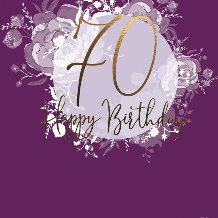 Karnet Swarovski, kwadrat, Urodziny 70