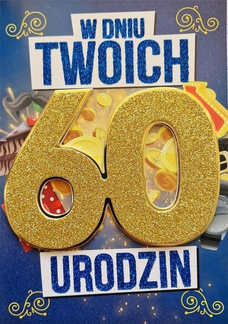 Karnet urodziny, 60 męskie