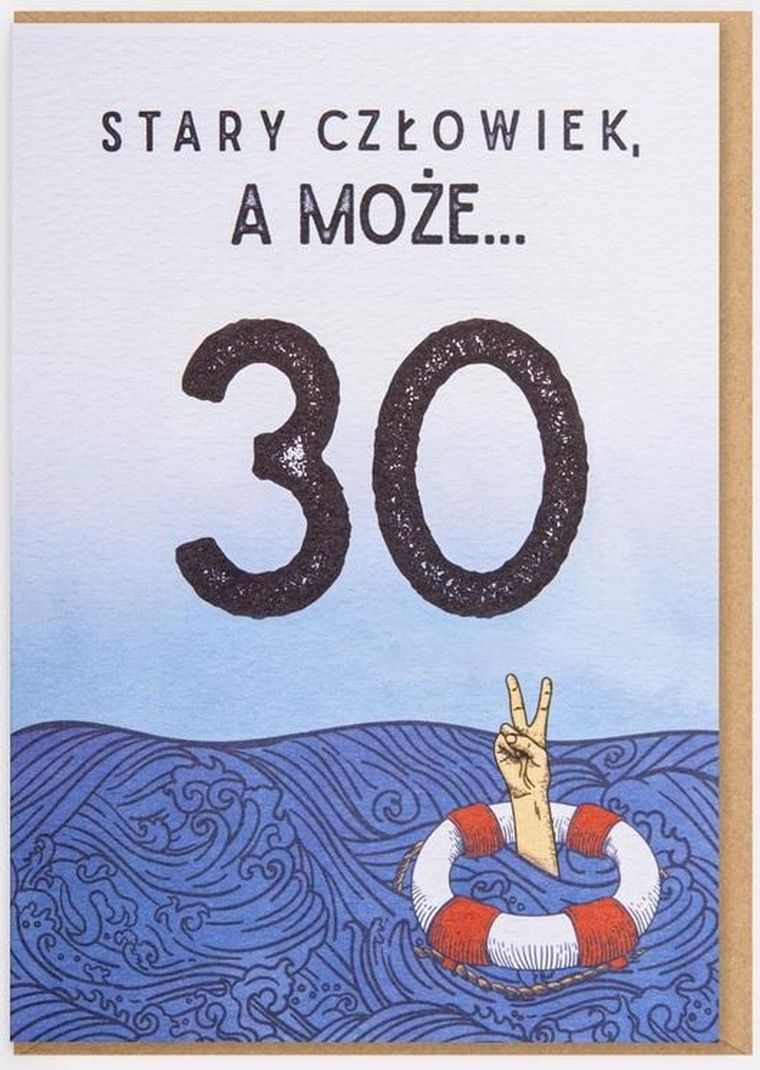 Karnet urodziny, stary człowiek, a może…