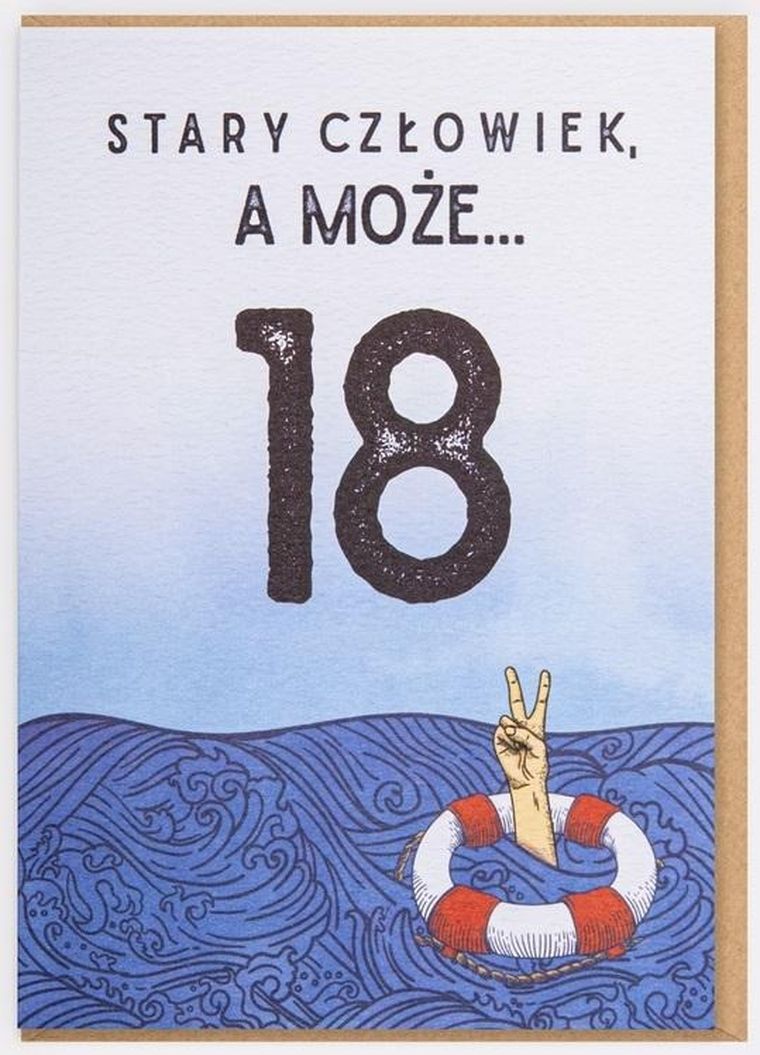 Karnet urodziny, stary człowiek, a może…