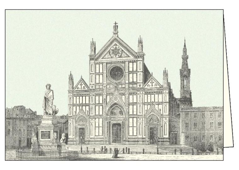 Karnet z kopertą, Firenze Basilica S, Croce