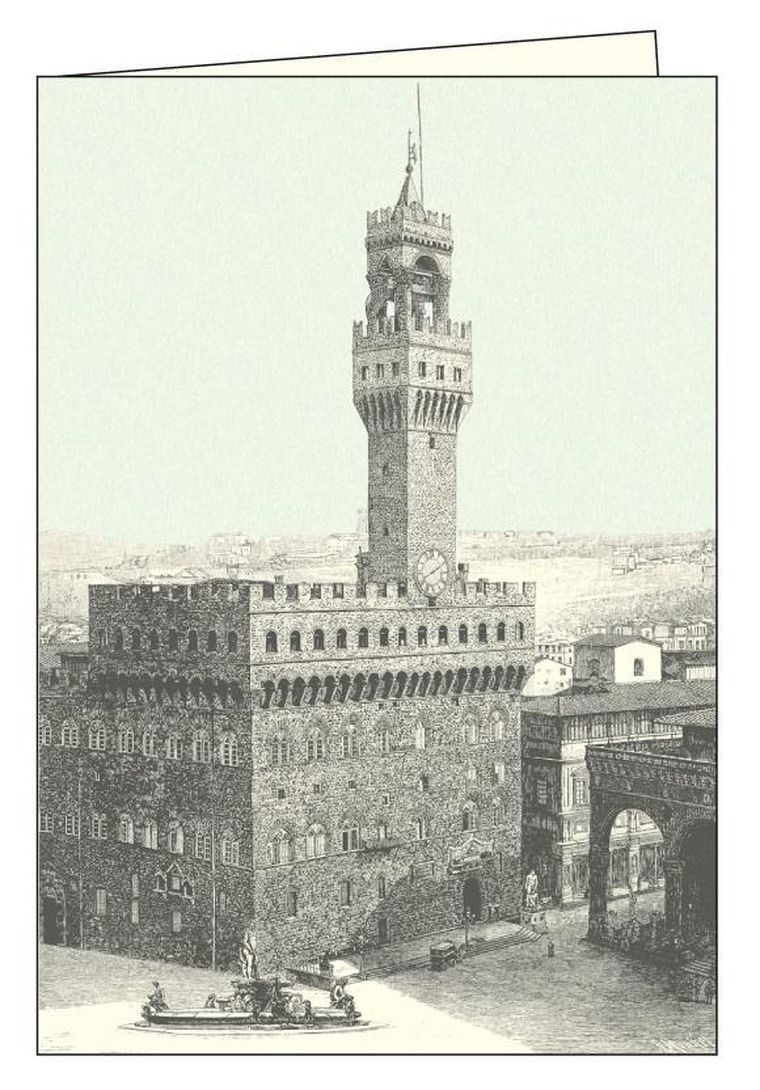 Karnet z kopertą, Firenze piazza Signoria