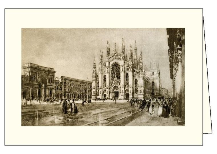 Karnet z kopertą, ITW 014 Milano Piazza del Duomo