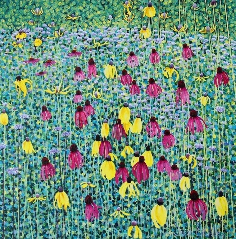 Karnet z kopertą, kwiaty Prairie