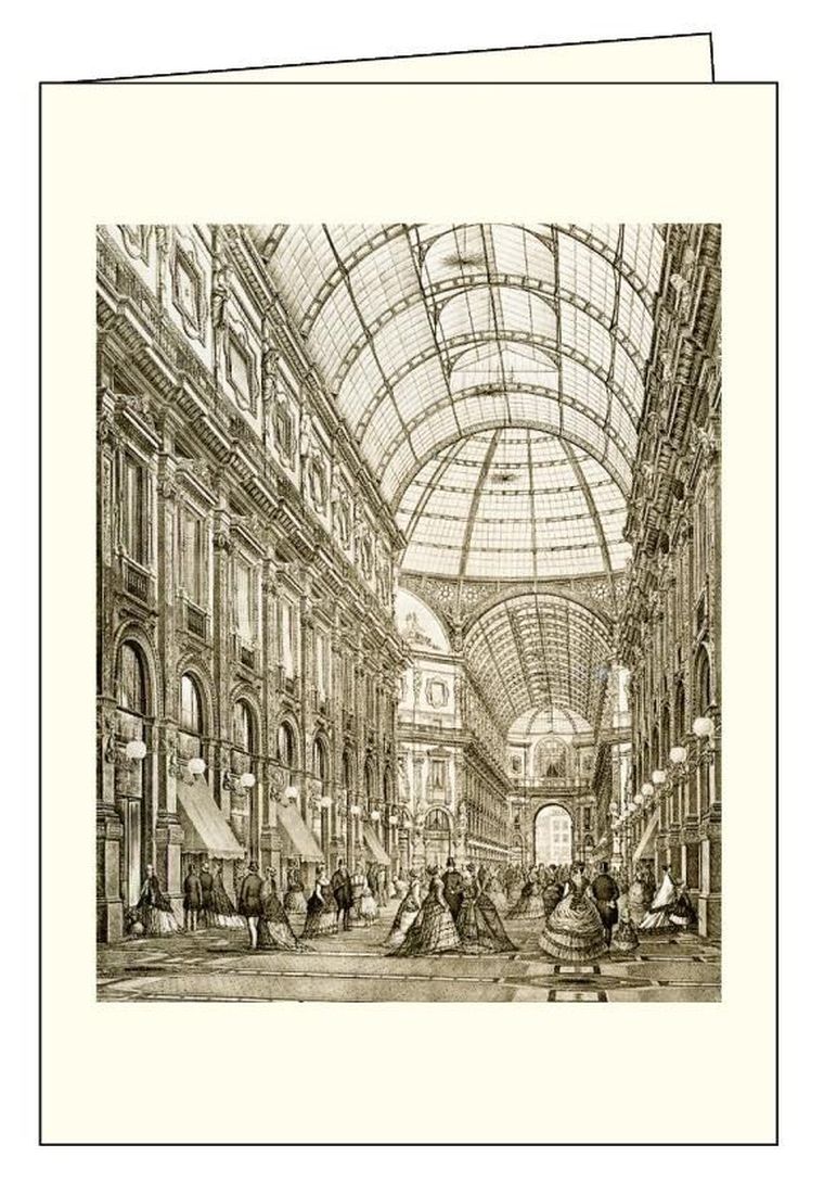 Karnet z kopertą, Milano Galleria Vittorio