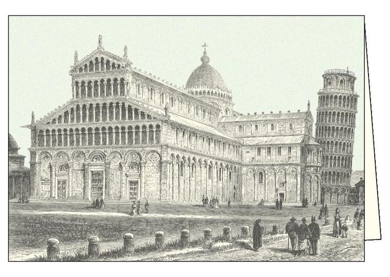 Karnet z kopertą, Pisa Piazza Miracoli