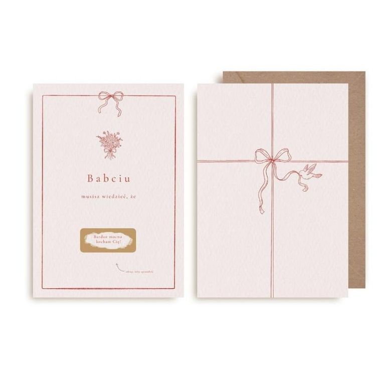 Kartka zdrapka, Babciu, kocham Cię
