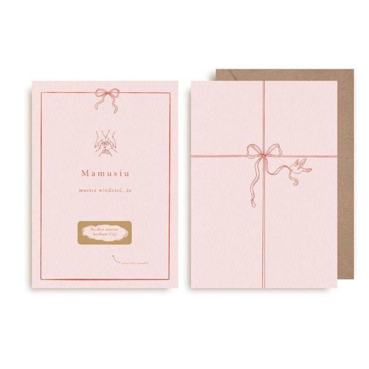 Kartka zdrapka, Mamusiu kocham Cię