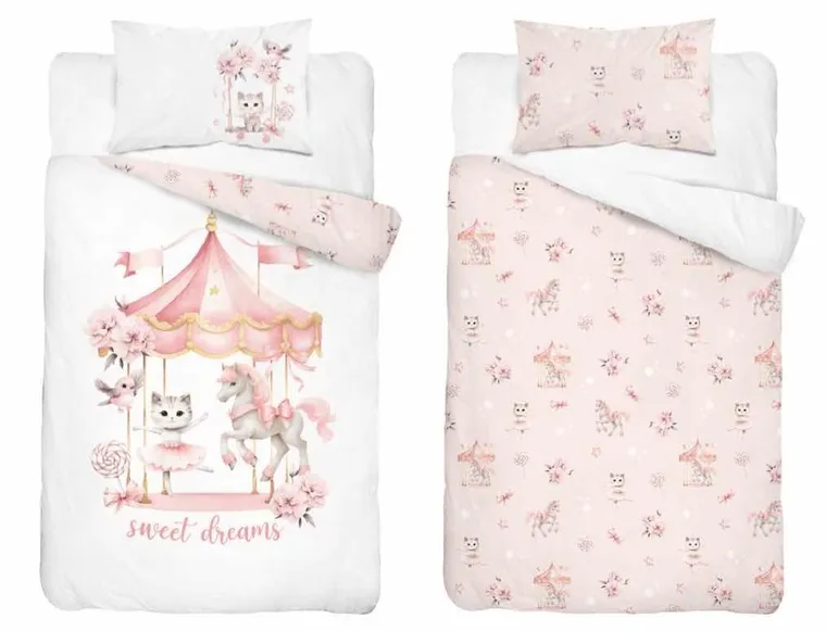 Karuzela, 2-częściowy komplet pościeli dziecięcej, 100-135 cm