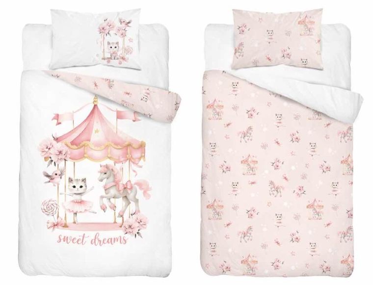 Karuzela, 2-częściowy komplet pościeli dziecięcej, 90-120 cm