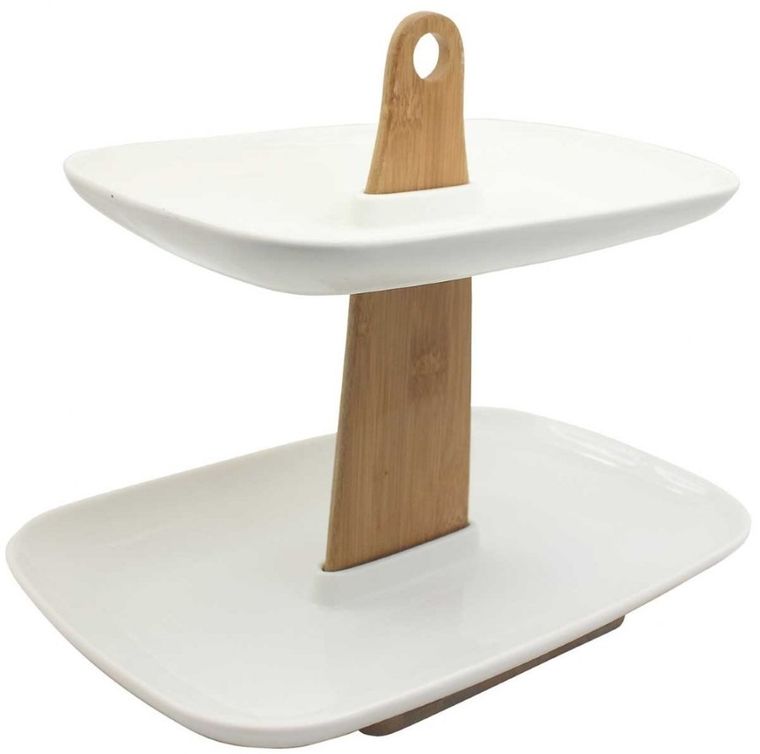 Kassel, patera dwupoziomowa, ceramika i drewno, 93562