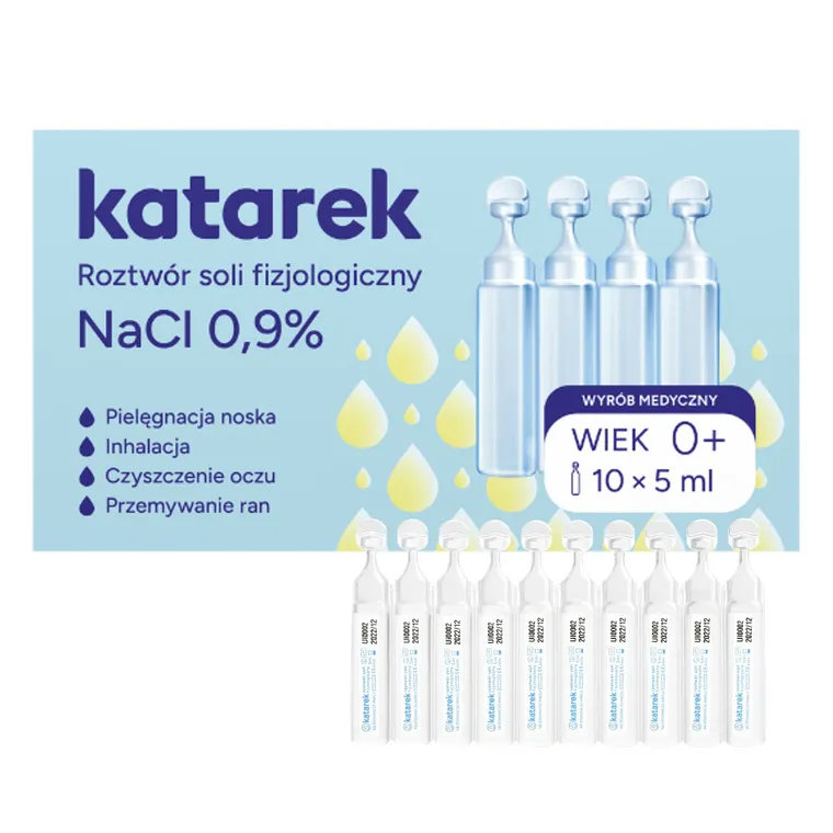 Katarek, roztwór soli fizjologiczny NaCl 0,9%, 10-5 ml