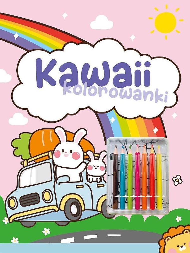 Kawaii. Kolorowanki różowa