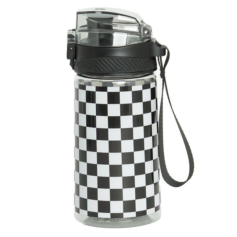 Kayokki, bidon, Szachownica, czarno-biała, 500 ml