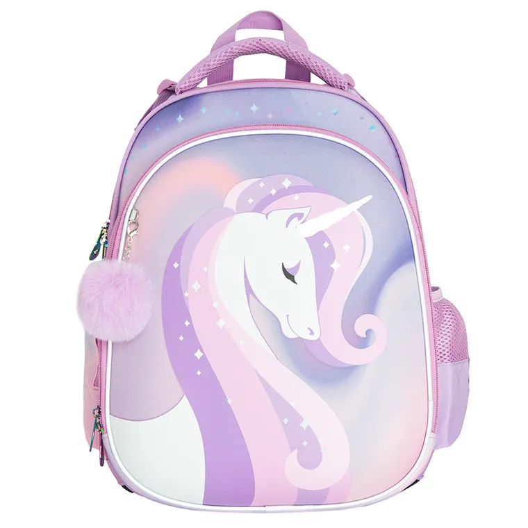 Kayokki, plecak szkolny, 1-komorowy, Jednorożec, fioletowy