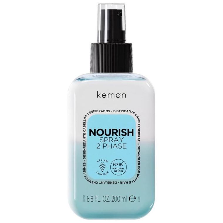 Kemon, Nourish Spray 2 Phase, dwufazowy spray do włosów zniszczonych, 200 ml