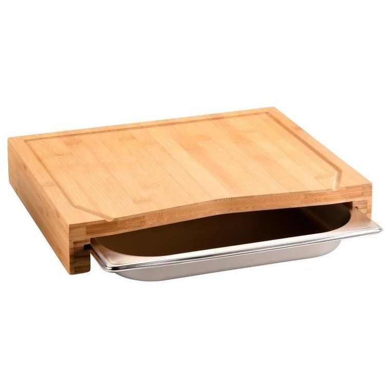 Kesper, bambusowa deska do krojenia, z wyciąganą tacą ze stali nierdzewnej