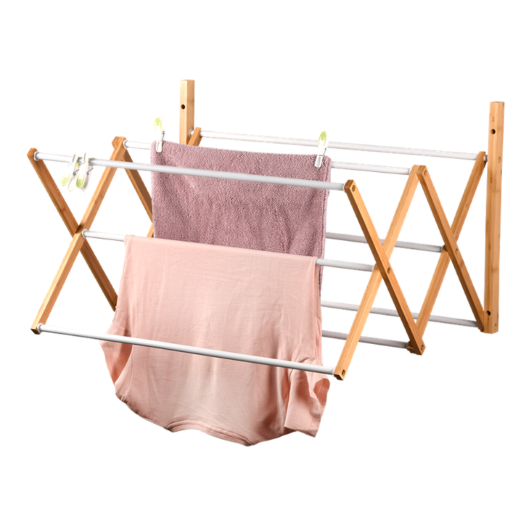 Kesper, bambusowa suszarka na pranie, 6 drążków