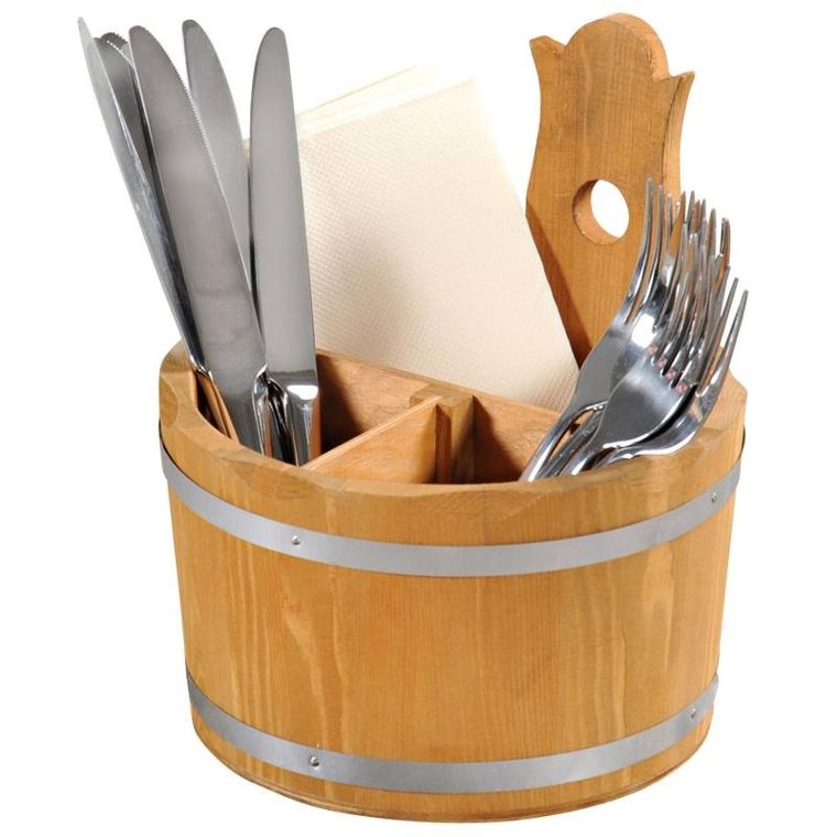 Kesper, dekoracyjny pojemnik na sztućce i serwetki, Ø 17 cm