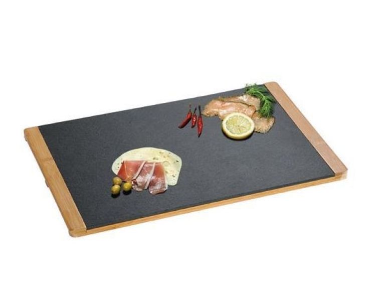 Kesper, deska do krojenia, łupek, ciosany z ramą bambusową