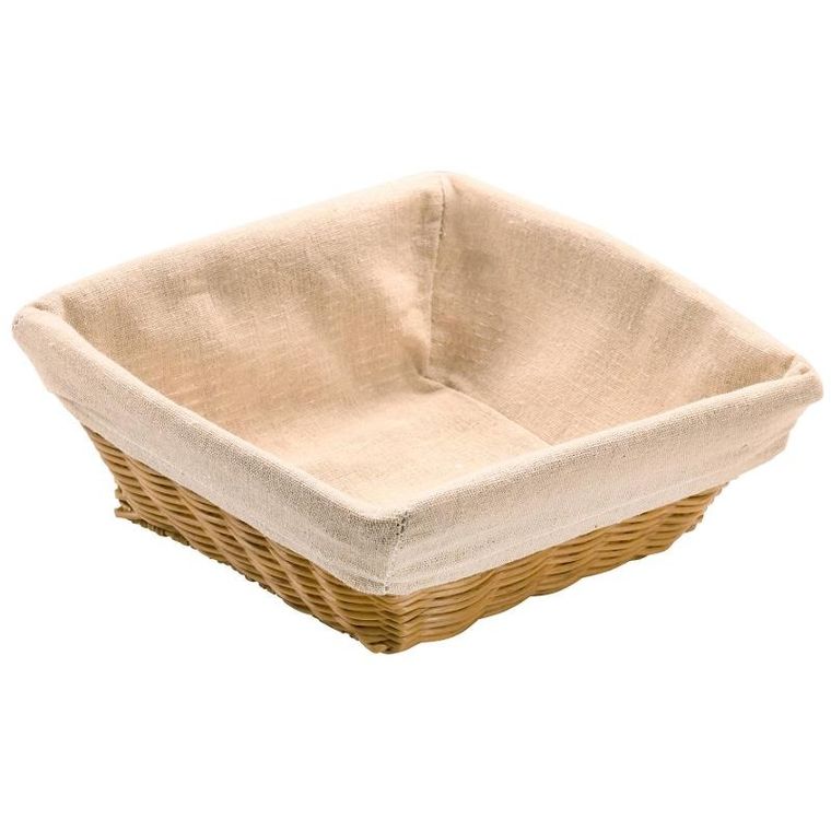 Kesper, koszyk na pieczywo z tekstylną wyściółką, 24-24 cm