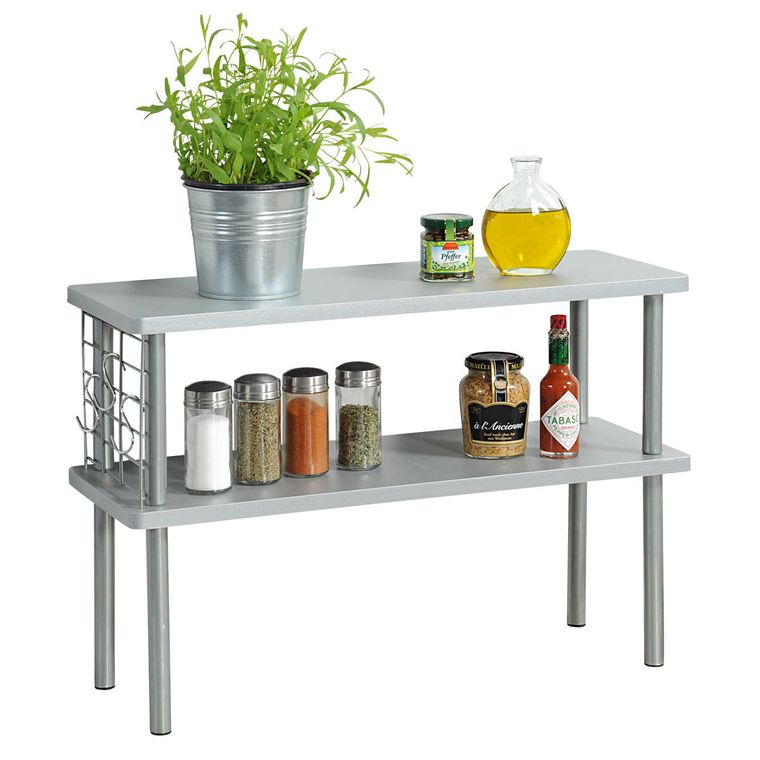 Kesper, półka kuchenna na przyprawy i przybory, 2 poziomy, szary