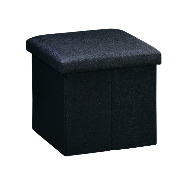 Kesper, pufa ze schowkiem, imitacja lnu, 38-38 cm