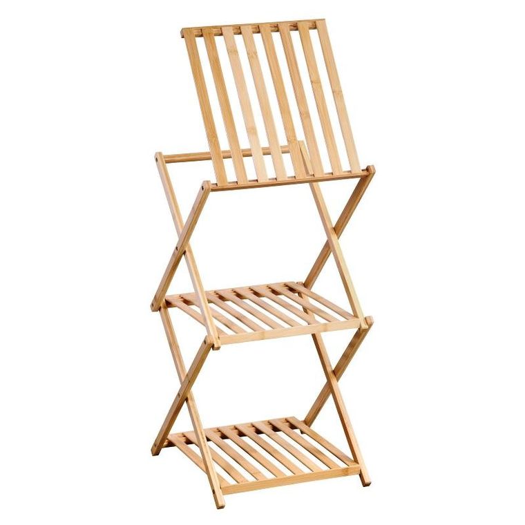 Kesper, regał bambusowy z trzema półkami, 67 cm