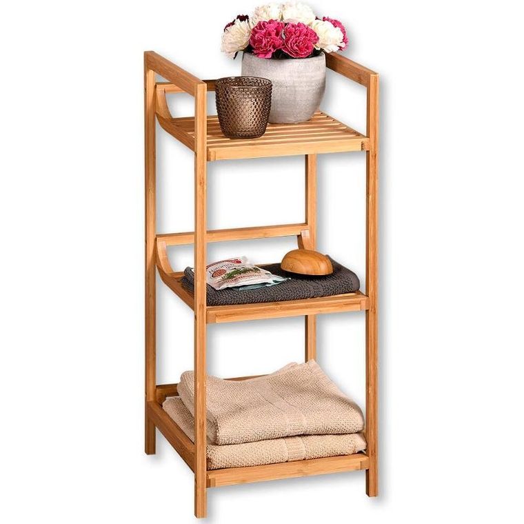 Kesper, regał łazienkowy z 3 półkami, bambusowy