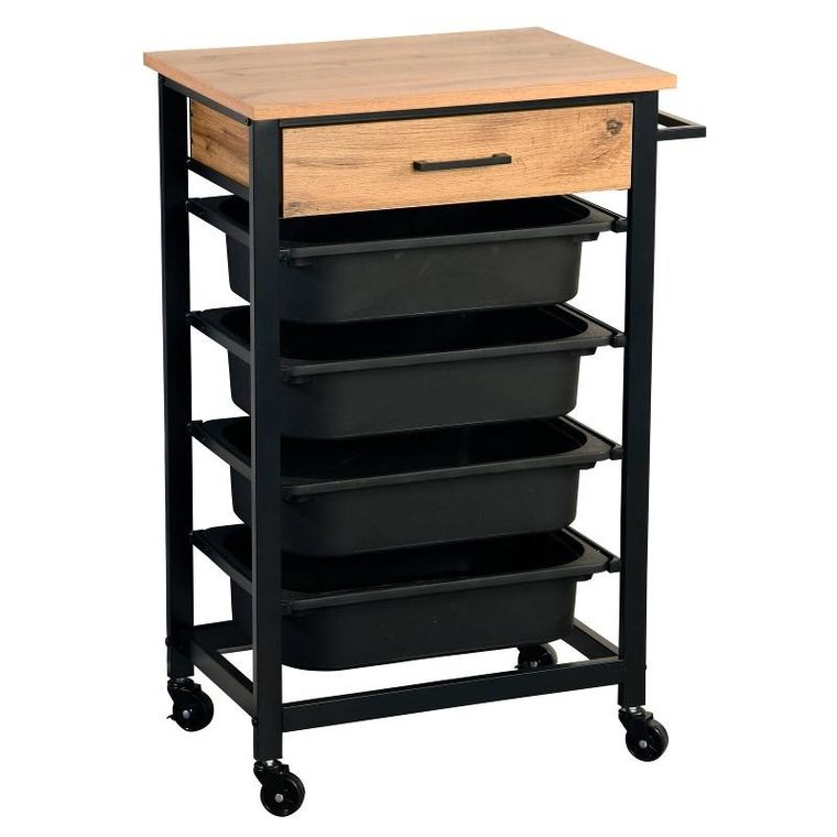 Kesper, wózek kuchenny z szufladą i organizerami, mobilny