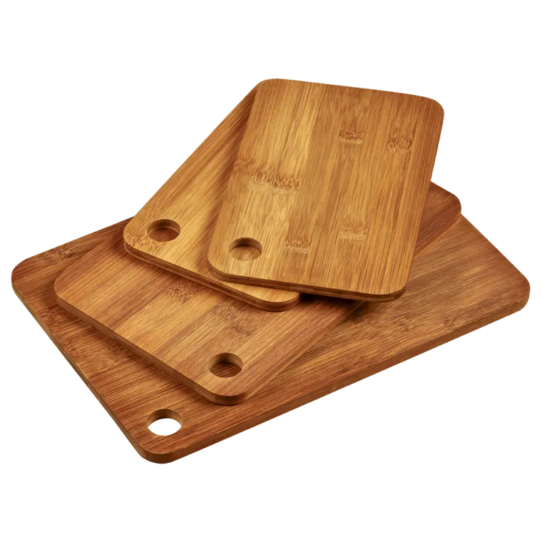 Kesper, zestaw 4 desek do krojenia z ciemnego bambusa