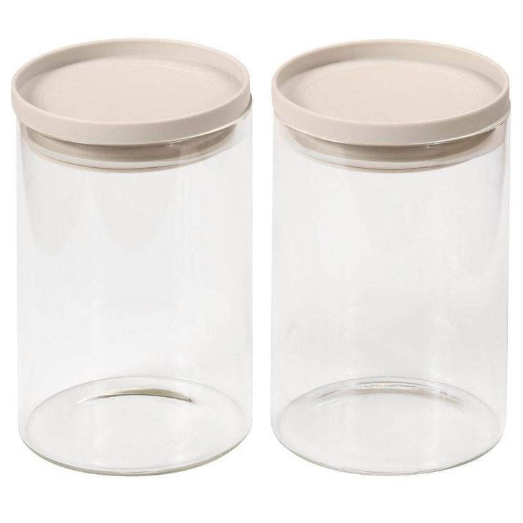 Kesper, zestaw dwóch szklanych pojemników do przechowywania, 10-15 cm