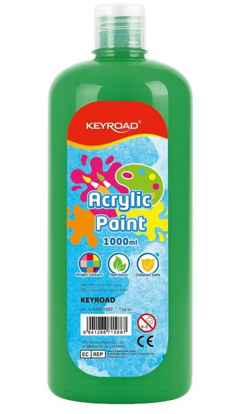 Keyroad, farba akrylowa, zielona, 1000 ml