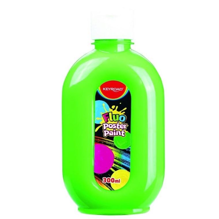 Keyroad, farba plakatowa, fluorescencyjna, neonowa zielona, 300 ml