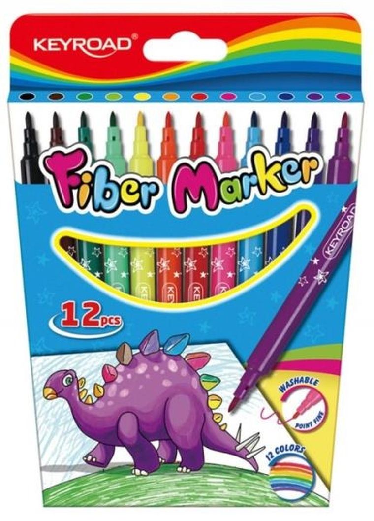 Keyroad, Fiber, flamastry, 12 kolorów