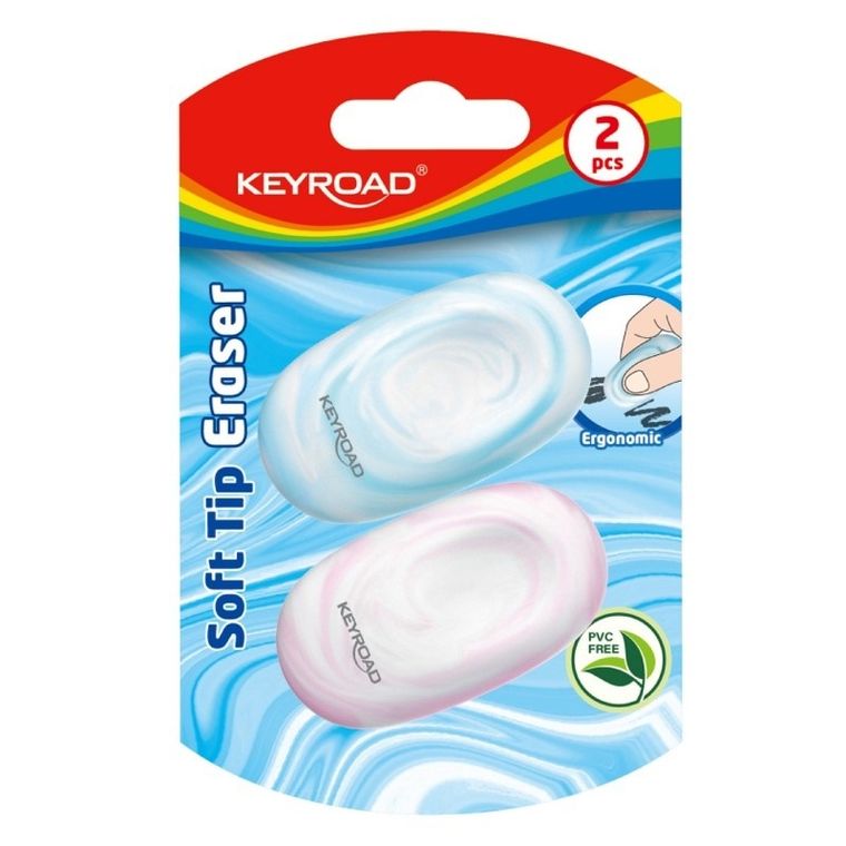 Keyroad, gumka do ścierania, miękka, 2 szt.