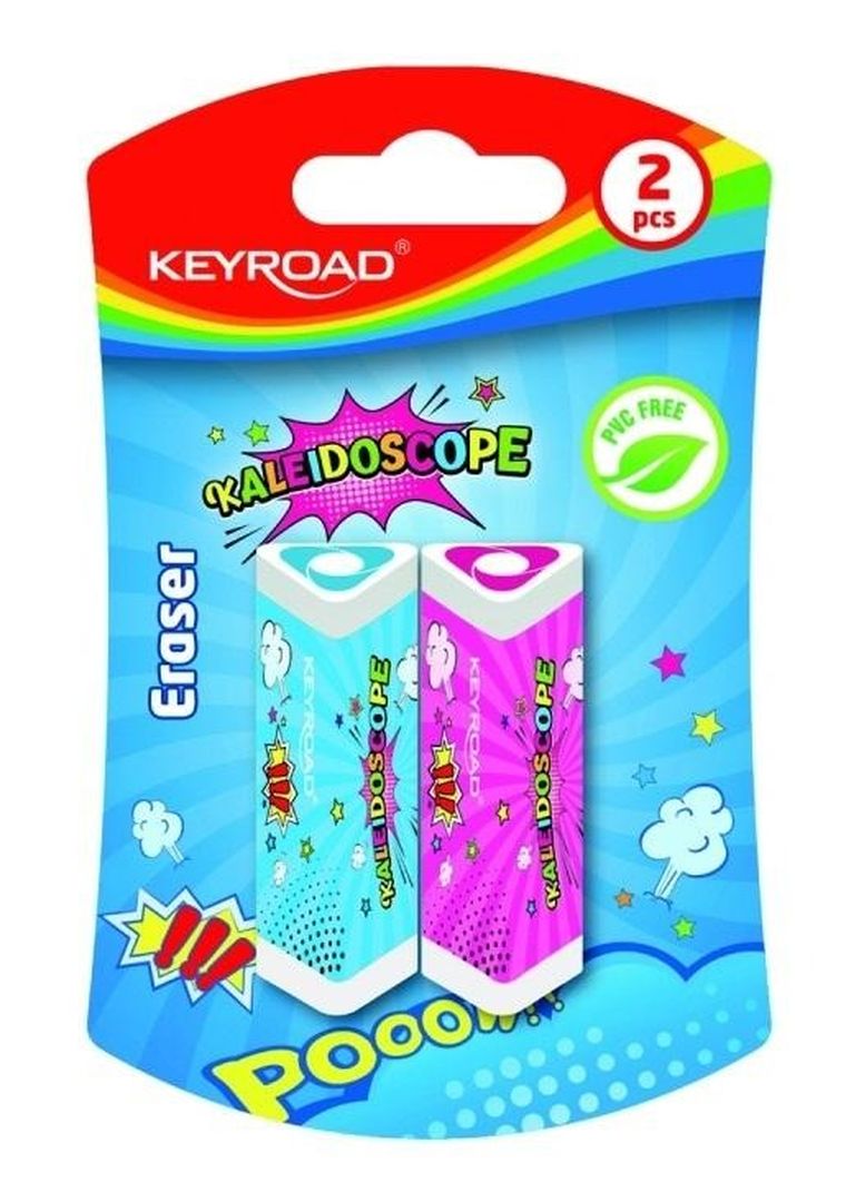 Keyroad, gumka do ścierania trójkątna, 2 szt.