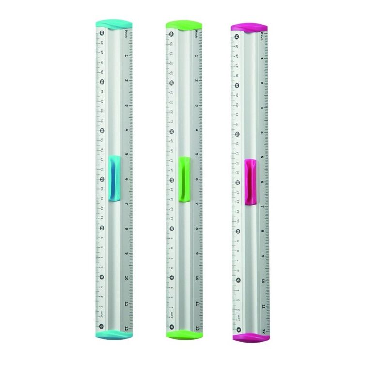 Keyroad, linijka aluminiowa z uchwytem na ołówek, 30 cm