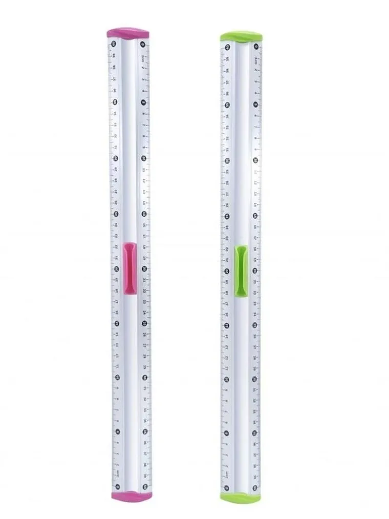 Keyroad, linijka aluminiowa z uchwytem na ołówek, 40 cm, 1 szt.